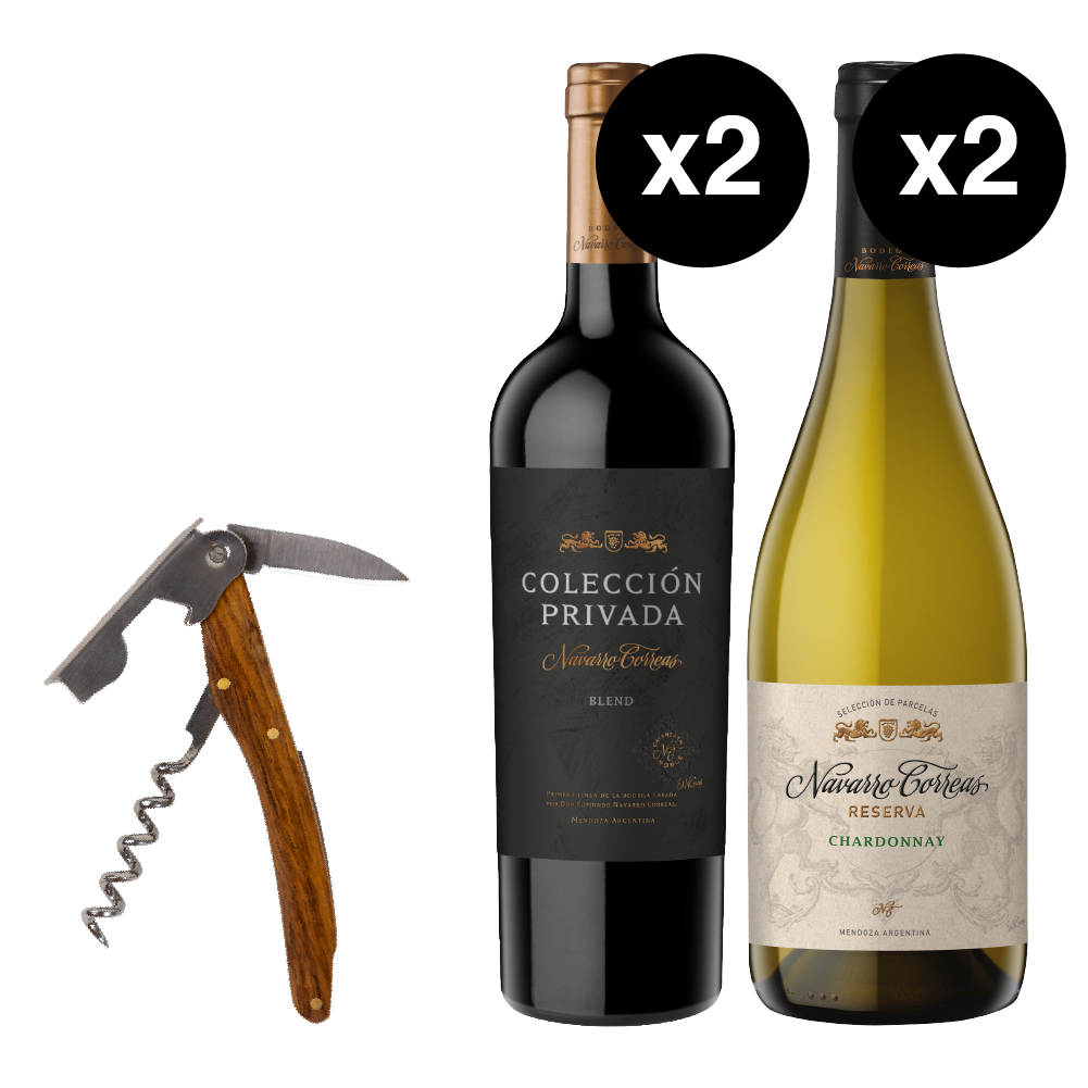 Colección Privada + Navarro Correas Reserva + Sacacorcho