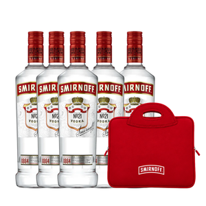 Combo Smirnoff 21 Vodka 700 ml x 6 + Porta Notebook